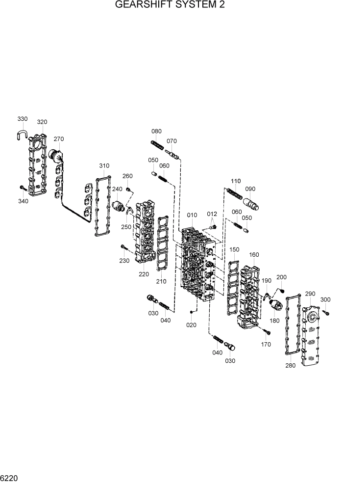 Схема запчастей Hyundai HL760-7 - PAGE 6220 GEARSHIFT SYSTEM 2 СИЛОВАЯ СИСТЕМА