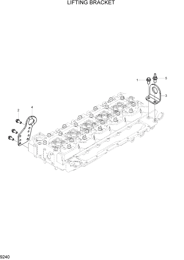 Схема запчастей Hyundai HL760-7 - PAGE 9240 LIFTING BRACKET ДВИГАТЕЛЬ БАЗА