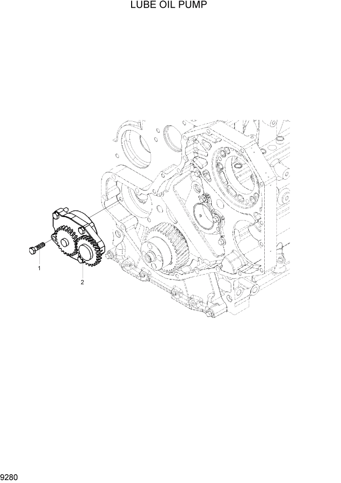 Схема запчастей Hyundai HL760-7 - PAGE 9280 LUBE OIL PUMP ДВИГАТЕЛЬ БАЗА