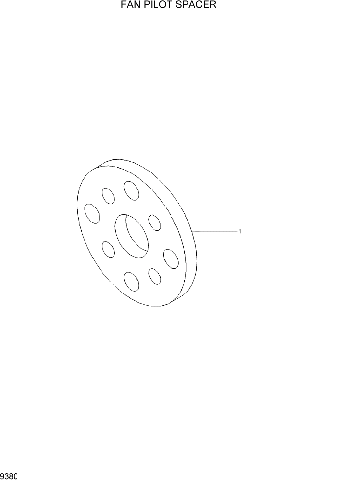 Схема запчастей Hyundai HL760-7 - PAGE 9380 FAN PILOT SPACER ДВИГАТЕЛЬ БАЗА