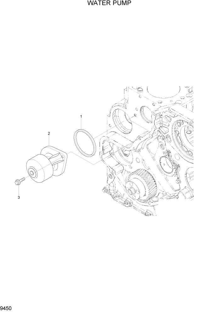 Схема запчастей Hyundai HL760-7 - PAGE 9450 WATER PUMP ДВИГАТЕЛЬ БАЗА