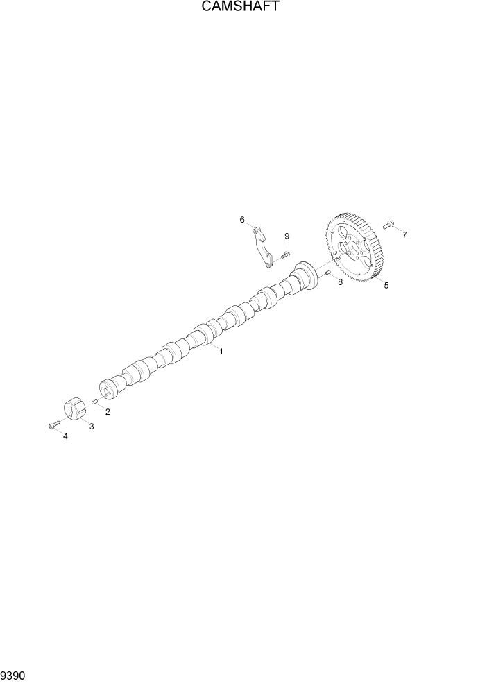 Схема запчастей Hyundai HL760-7A - PAGE 9390 CAMSHAFT ДВИГАТЕЛЬ БАЗА