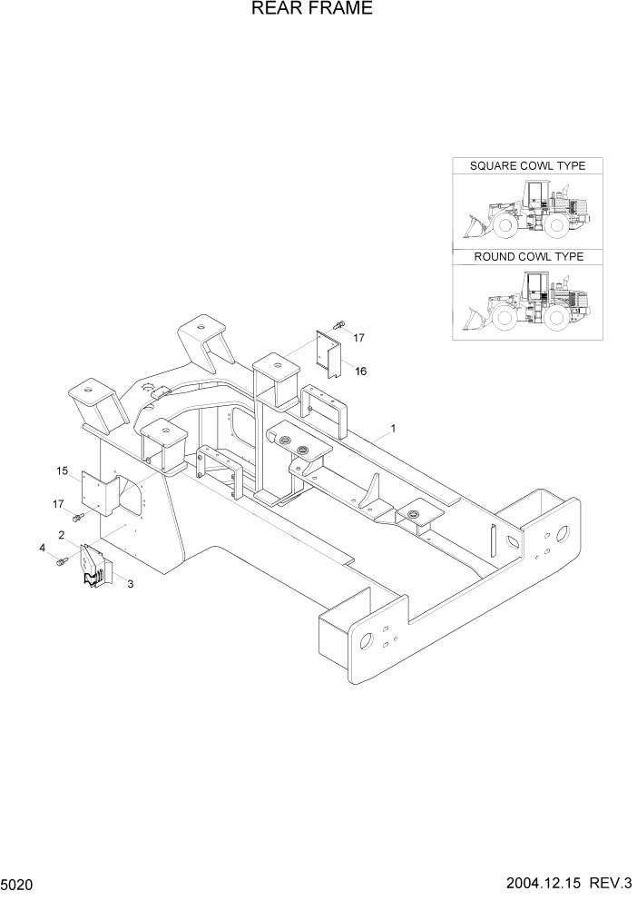 Схема запчастей Hyundai HL770-7 - PAGE 5020 REAR FRAME СТРУКТУРА