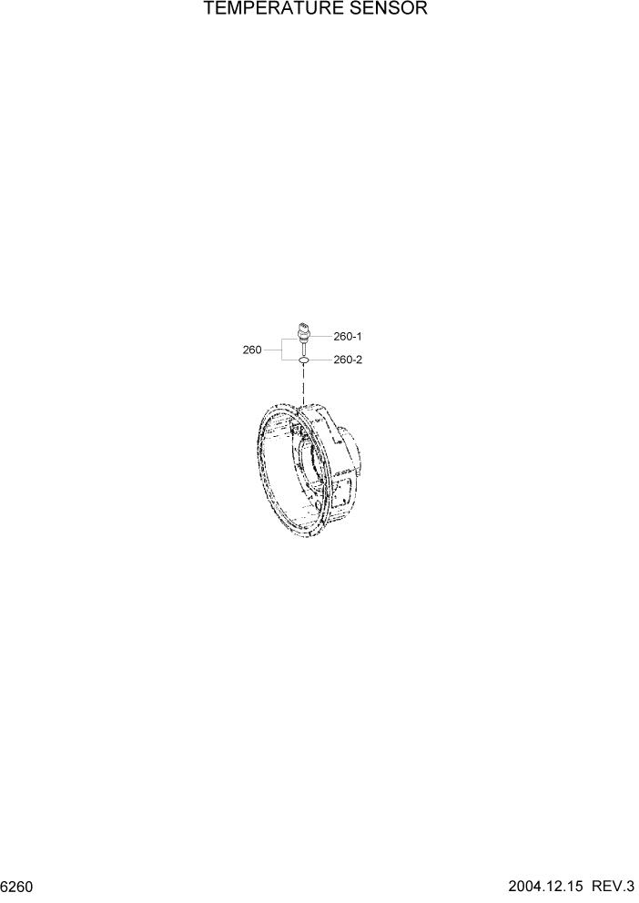 Схема запчастей Hyundai HL770-7 - PAGE 6260 TEMPERATURE SENSOR СИЛОВАЯ СИСТЕМА