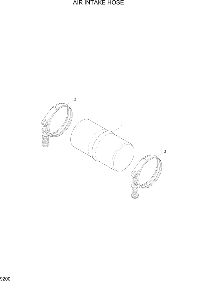 Схема запчастей Hyundai HL770-7 - PAGE 9200 AIR INTAKE HOSE ДВИГАТЕЛЬ БАЗА