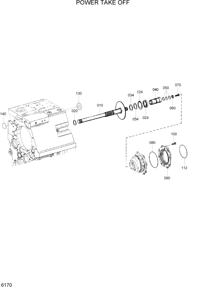 Схема запчастей Hyundai HL770-7A - PAGE 6170 POWER TAKE OFF СИЛОВАЯ СИСТЕМА