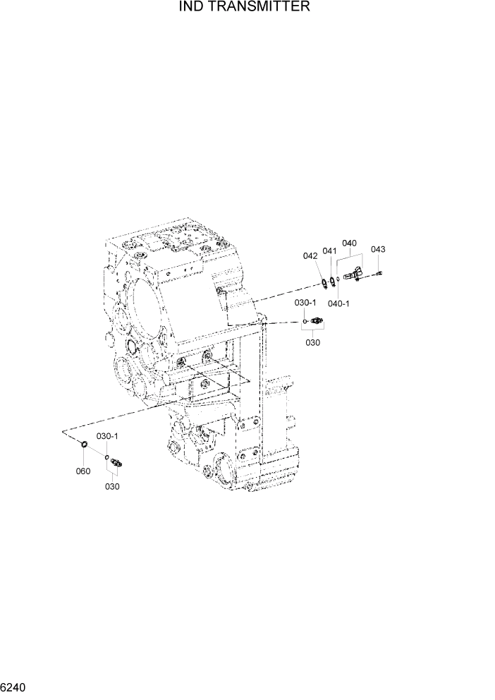 Схема запчастей Hyundai HL770-7A - PAGE 6240 IND TRANSMITTER СИЛОВАЯ СИСТЕМА