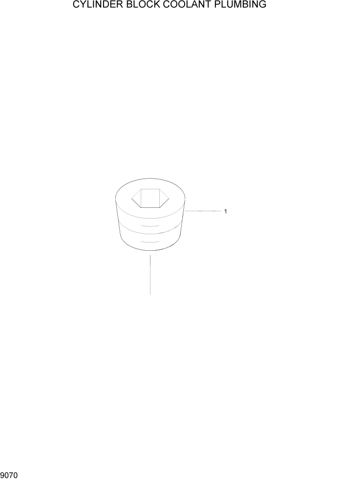 Схема запчастей Hyundai HL770-7A - PAGE 9070 CYLINDER BLK COOLANT PLUMBING ДВИГАТЕЛЬ БАЗА