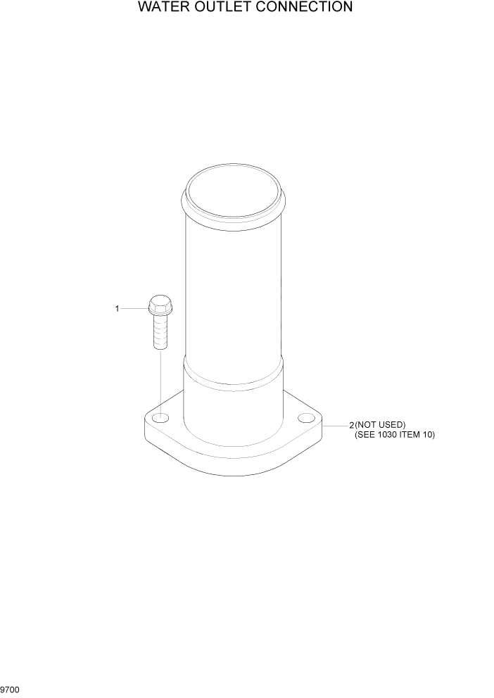 Схема запчастей Hyundai HL770-7A - PAGE 9700 WATER OUTLET CONNECTION ДВИГАТЕЛЬ БАЗА