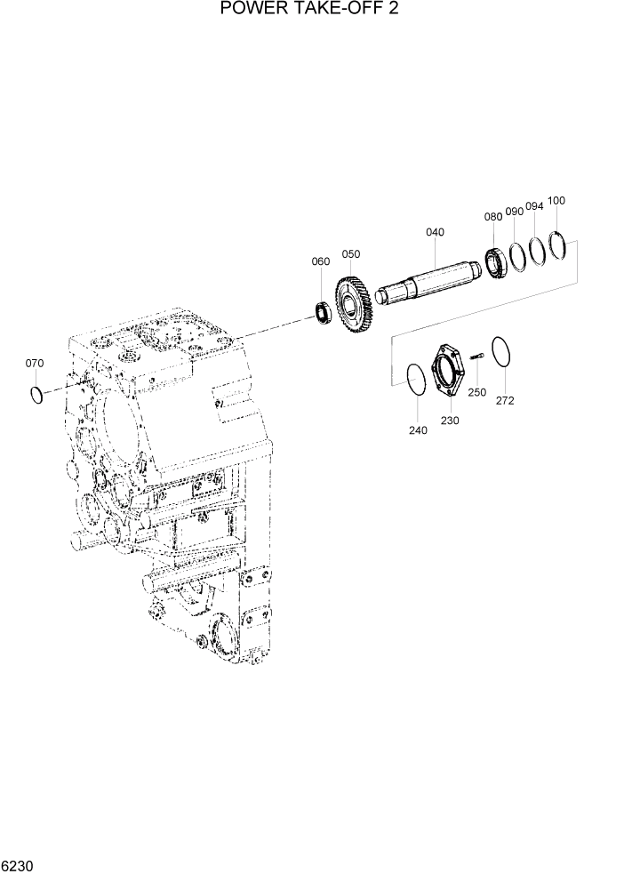 Схема запчастей Hyundai HL780-7A - PAGE 6230 POWER TAKE-OFF 2 СИЛОВАЯ СИСТЕМА