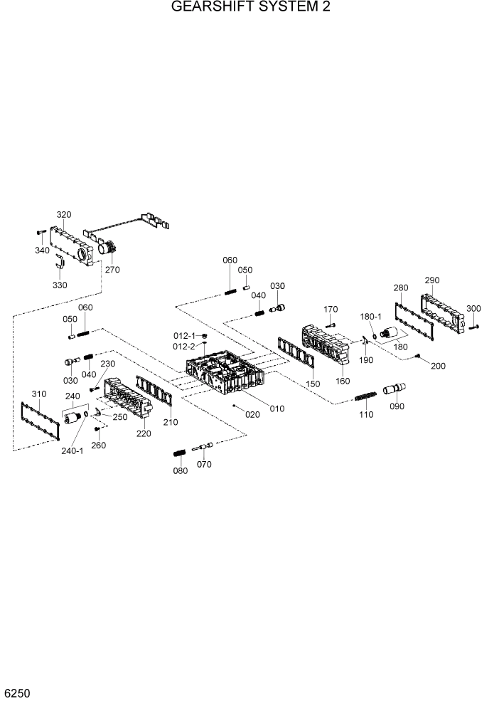 Схема запчастей Hyundai HL780-7A - PAGE 6250 GEARSHIFT SYSTEM 2 СИЛОВАЯ СИСТЕМА