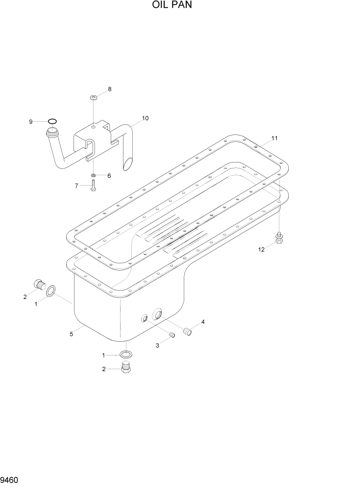 Схема запчастей Hyundai HL780-7A - PAGE 9460 OIL PAN ДВИГАТЕЛЬ БАЗА