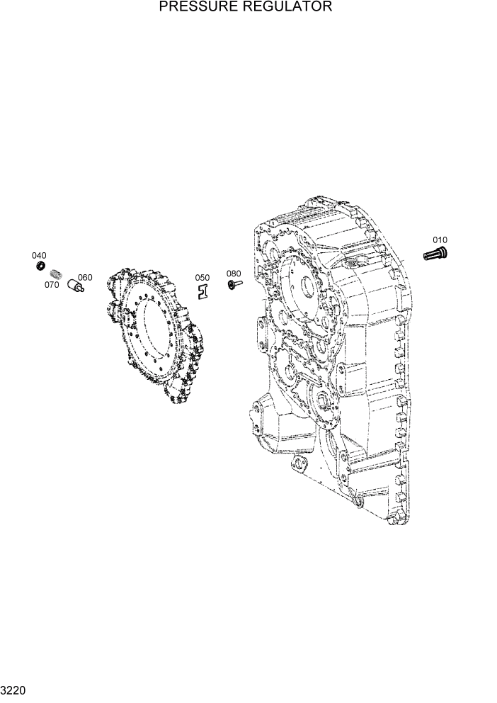 Схема запчастей Hyundai HL740-3ATM - PAGE 3220 PRESSURE REGULATOR ТРАНСМИССИЯ