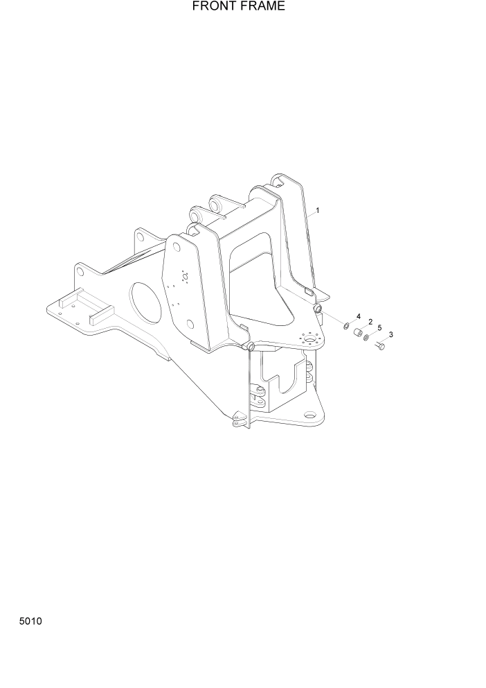 Схема запчастей Hyundai HL740-3ATM - PAGE 5010 FRONT FRAME СТРУКТУРА