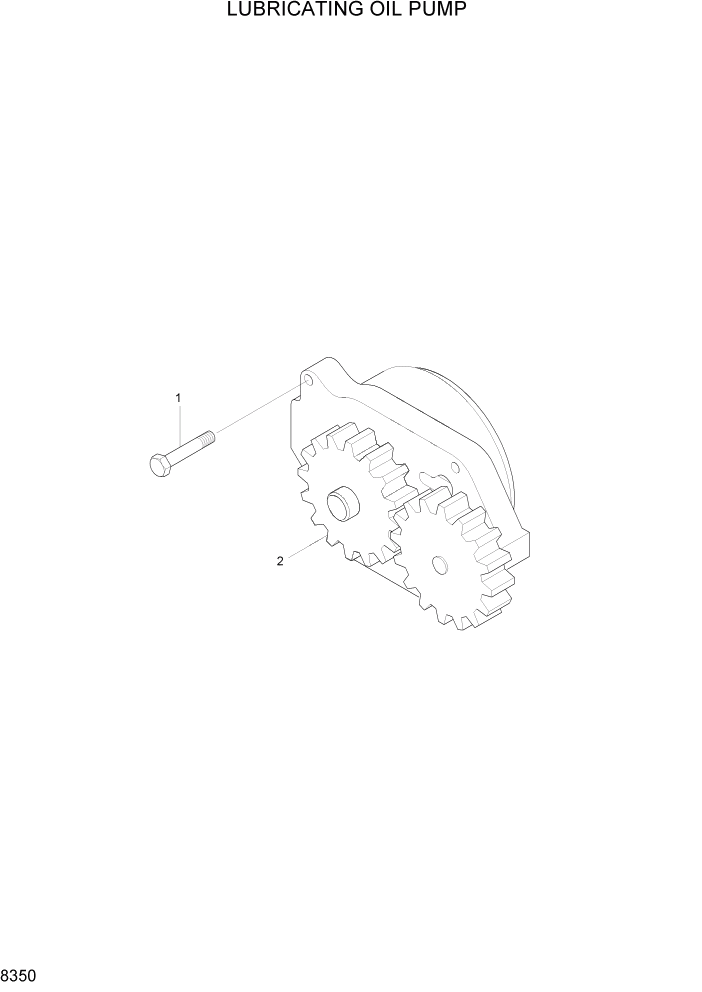 Схема запчастей Hyundai HL740-3ATM - PAGE 8350 LUBRICATING OIL PUMP ДВИГАТЕЛЬ БАЗА