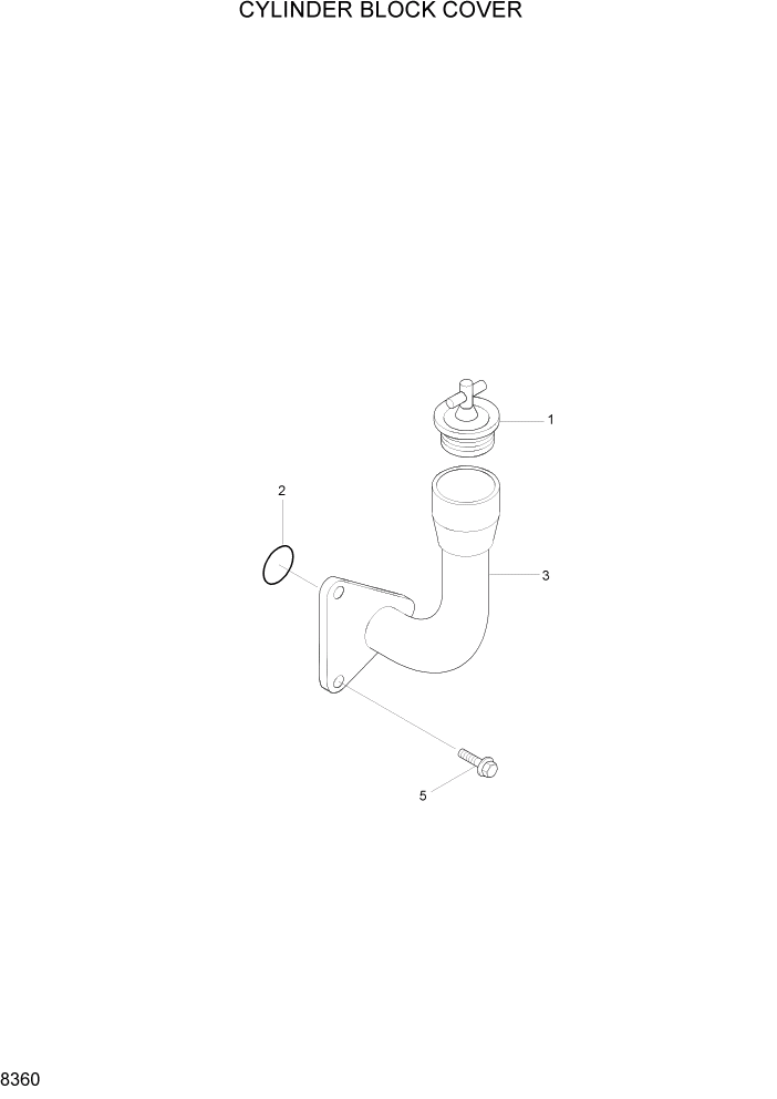 Схема запчастей Hyundai HL740-3ATM - PAGE 8360 CYLINDER BLOCK COVER ДВИГАТЕЛЬ БАЗА