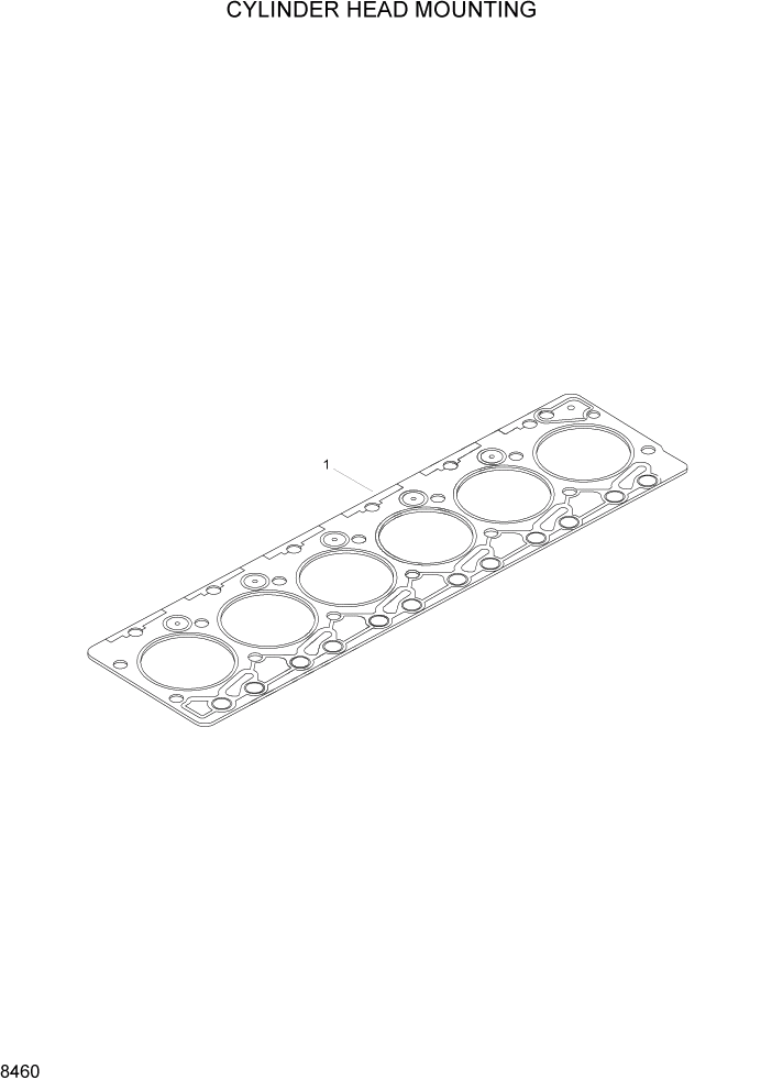 Схема запчастей Hyundai HL740-3ATM - PAGE 8460 CYLINDER HEAD MOUNTING ДВИГАТЕЛЬ БАЗА