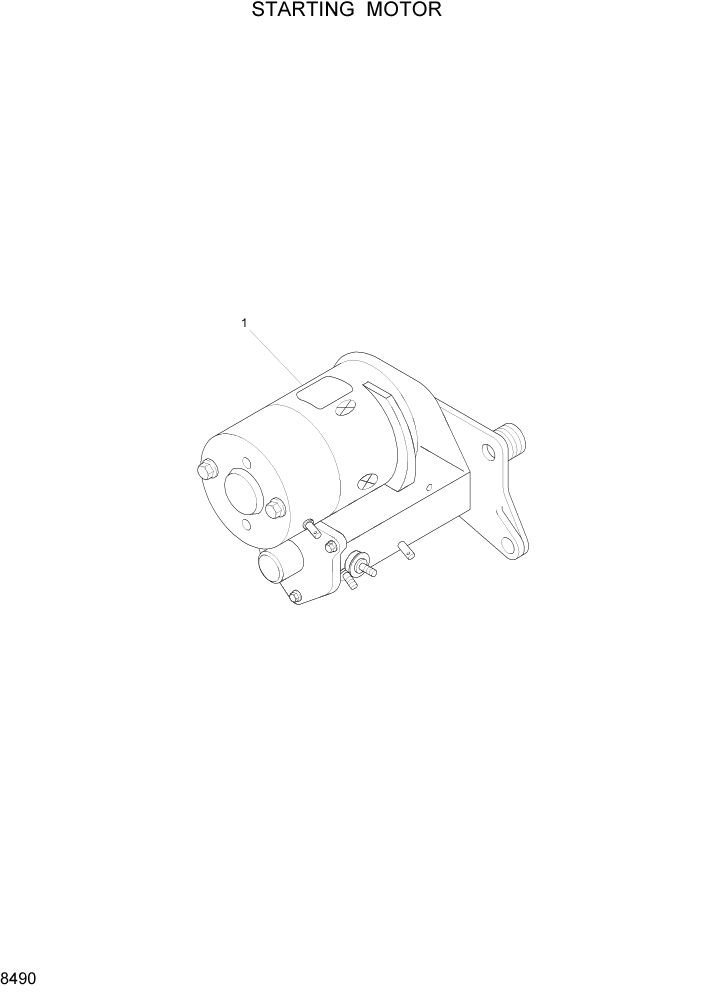 Схема запчастей Hyundai HL740-3ATM - PAGE 8490 STARTING MOTOR ДВИГАТЕЛЬ БАЗА