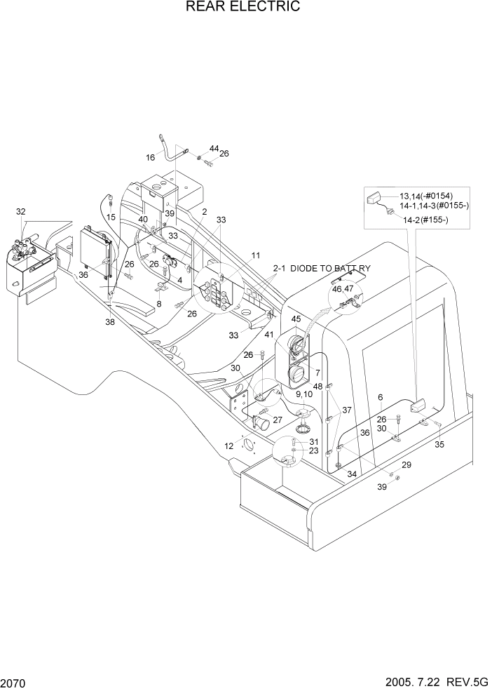 Схема запчастей Hyundai HL7803A - PAGE 2070 REAR ELECTRIC ЭЛЕКТРИЧЕСКАЯ СИСТЕМА