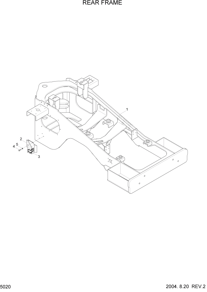 Схема запчастей Hyundai HL7803A - PAGE 5020 REAR FRAME СТРУКТУРА
