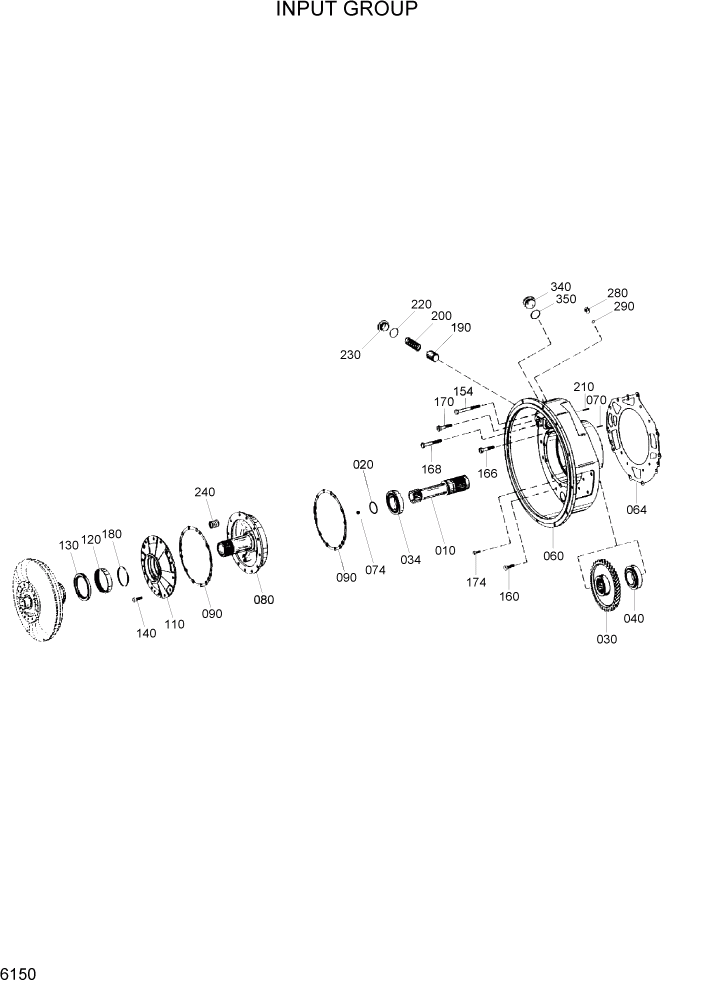 Схема запчастей Hyundai HL7803A - PAGE 6150 INPUT GROUP СИЛОВАЯ СИСТЕМА