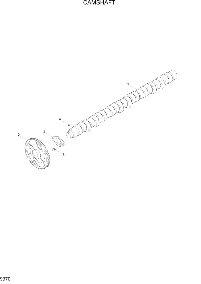Схема запчастей Hyundai HL7803A - PAGE 9370 CAMSHAFT ДВИГАТЕЛЬ БАЗА