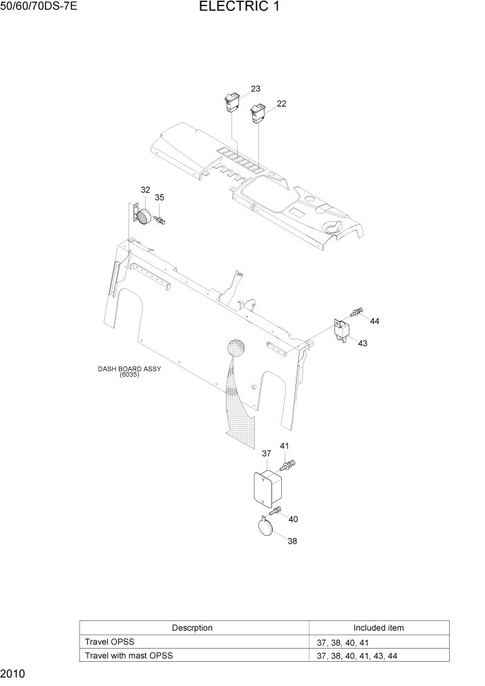 Схема запчастей Hyundai 50/60/70DS-7E - PAGE 2010 ELECTRIC 1 ЭЛЕКТРИЧЕСКАЯ СИСТЕМА
