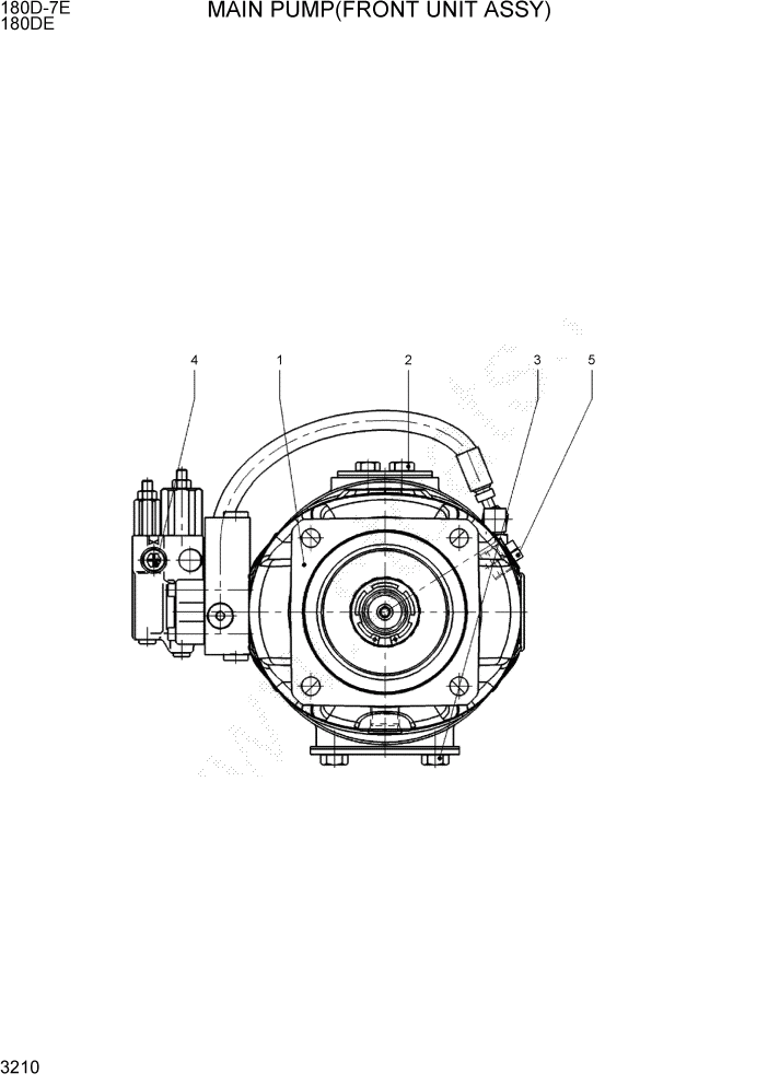 Схема запчастей Hyundai 180DE - PAGE 3210 MAIN PUMP(FRONT UNIT ASSY) ГИДРАВЛИЧЕСКАЯ СИСТЕМА