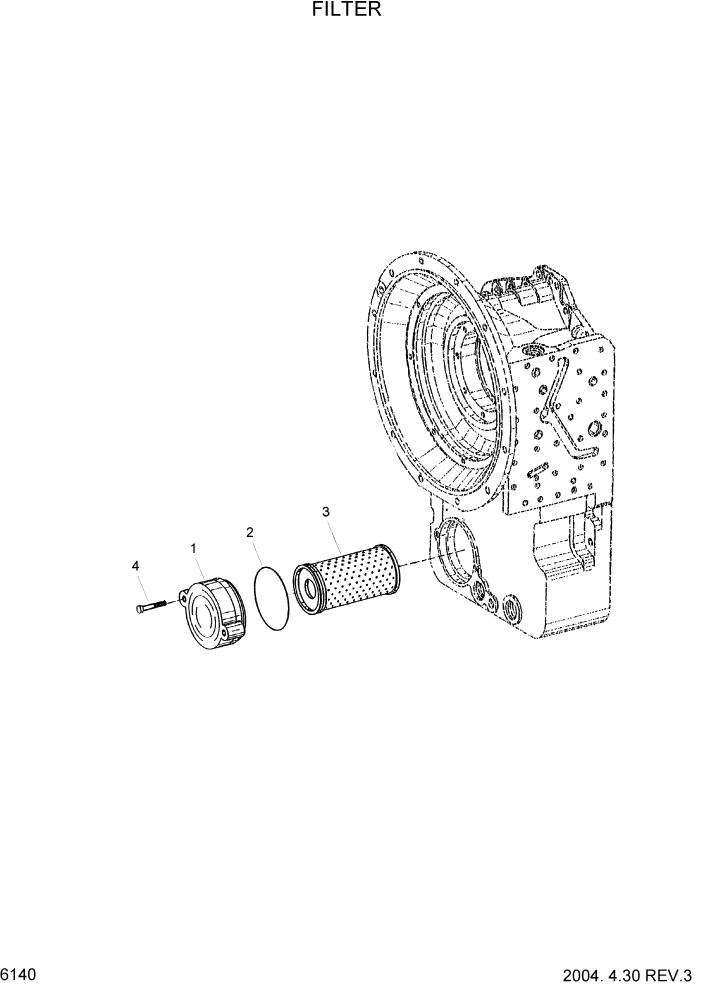 Схема запчастей Hyundai HDF50/HDF70-3 - PAGE 6140 FILTER СИЛОВАЯ СИСТЕМА