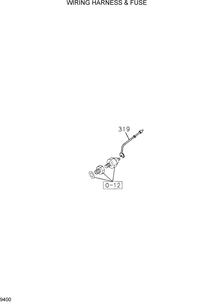 Схема запчастей Hyundai HDF20/HDF25/HDF30-2 - PAGE 9400 WIRING HARNESS & FUSE ДВИГАТЕЛЬ БАЗА