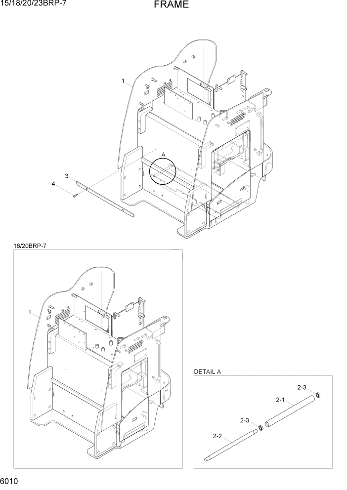 Схема запчастей Hyundai 15/18/20/23BRP-7 - PAGE 6010 FRAME СТРУКТУРА