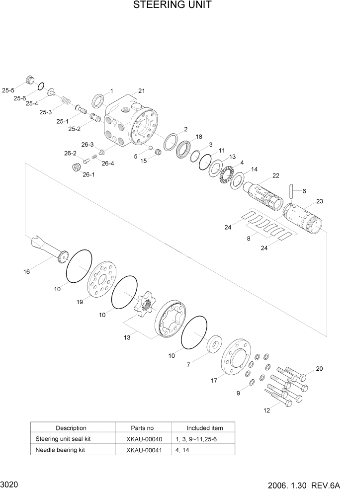 Схема запчастей Hyundai 15P/15P-7/40T/40T-7 - PAGE 3020 STEERING UNIT РЕГУЛИРОВАНИЕ & РУЛЕВАЯ СИСТЕМА