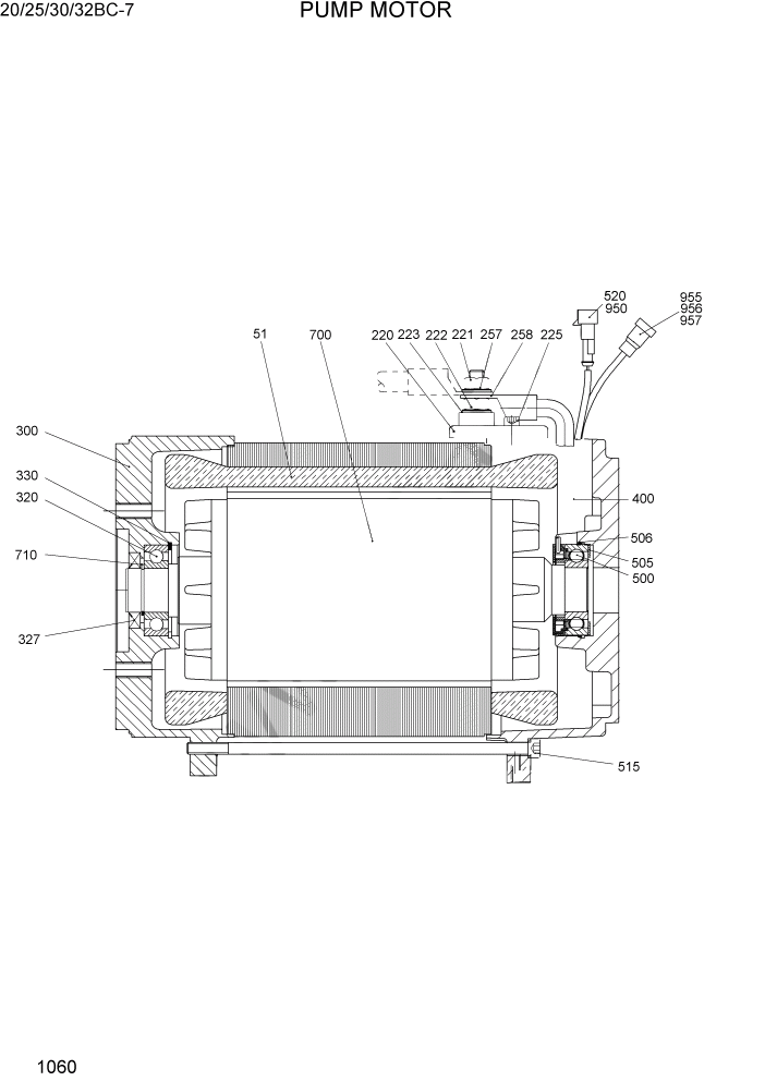 Схема запчастей Hyundai 20BC-7 - PAGE 1060 PUMP MOTOR ЭЛЕКТРИЧЕСКАЯ СИСТЕМА