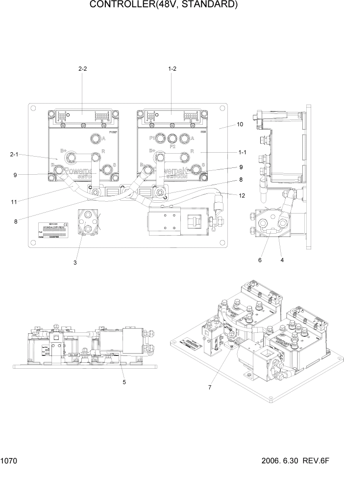 Схема запчастей Hyundai HBR20/HBR25-7 - PAGE 1070 CONTROLLER(48V, STANDARD) ЭЛЕКТРИЧЕСКАЯ СИСТЕМА