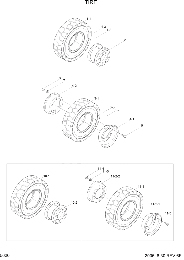 Схема запчастей Hyundai HBF15/HBF18-3 - PAGE 5020 TIRE(HBF15-3:-#0303, HBF18-3:-#0131) РУЛЕВОЕ & СИСТЕМА УПРАВЛЕНИЯ