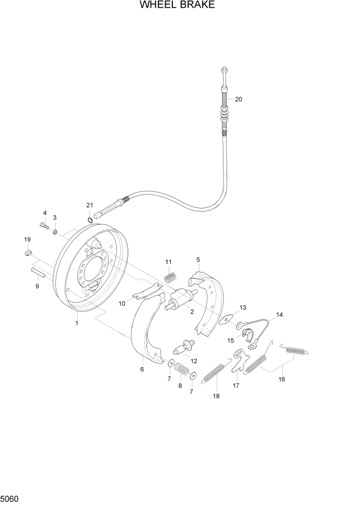 Схема запчастей Hyundai HBF15/HBF18-3 - PAGE 5060 WHEEL BRAKE РУЛЕВОЕ & СИСТЕМА УПРАВЛЕНИЯ