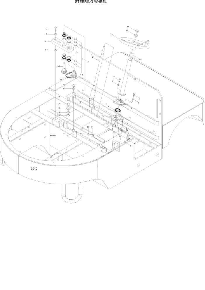 Схема запчастей Hyundai HBP15 - PAGE 3010 STEERING WHEEL РУЛЕВАЯ СИСТЕМА КОЛЕС