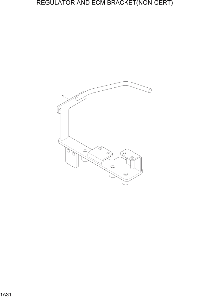 Схема запчастей Hyundai 15L/18L/20LA - PAGE 1A31 REGULATOR AND ECM BRACKET(NON-CERT) СИСТЕМА ДВИГАТЕЛЯ