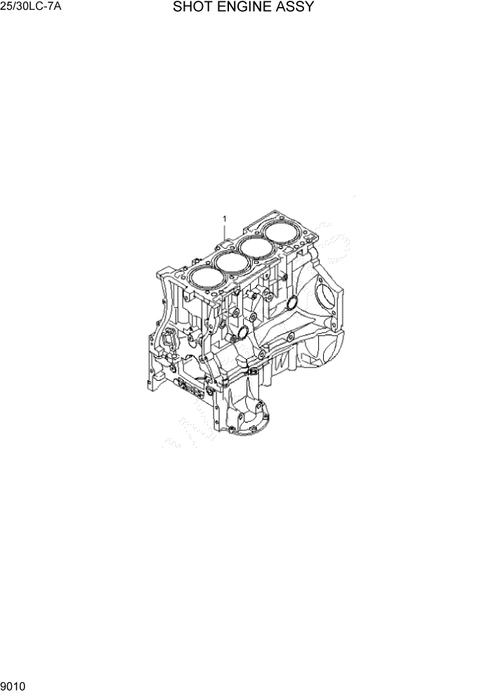 Схема запчастей Hyundai 25/30LC-7A - PAGE 9010 ENGINE ASSY ДВИГАТЕЛЬ БАЗА