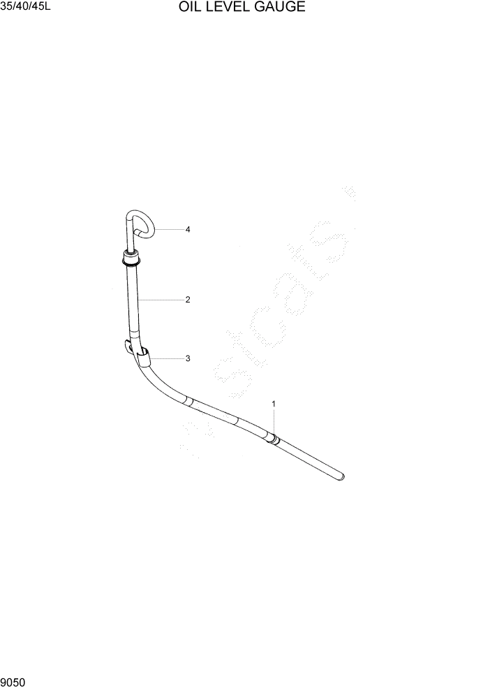 Схема запчастей Hyundai 35/40/45L - PAGE 9050 OIL LEVEL GAUGE ДВИГАТЕЛЬ БАЗА
