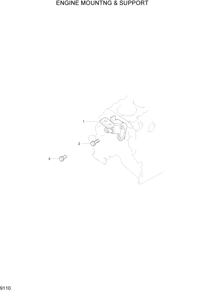Схема запчастей Hyundai HLF15/HLF18-2 - PAGE 9110 ENGINE MOUNTING & SUPPORT ДВИГАТЕЛЬ БАЗА
