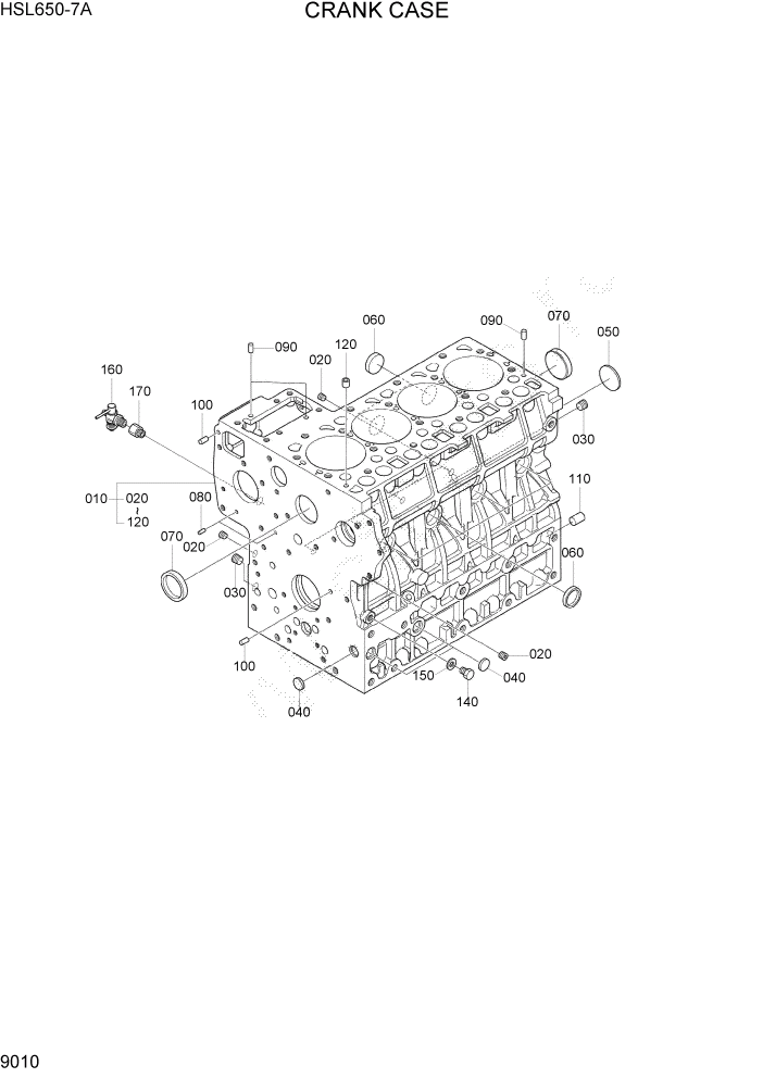 Схема запчастей Hyundai HSL650-7A - PAGE 9010 CRANKCASE ДВИГАТЕЛЬ БАЗА
