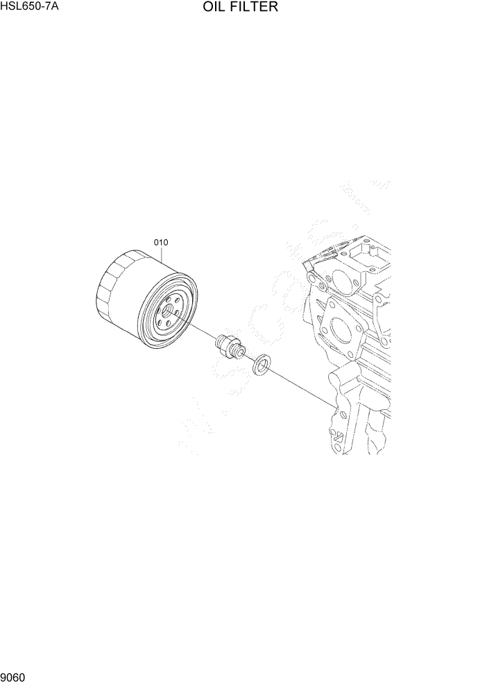 Схема запчастей Hyundai HSL650-7A - PAGE 9060 OIL FILTER ДВИГАТЕЛЬ БАЗА