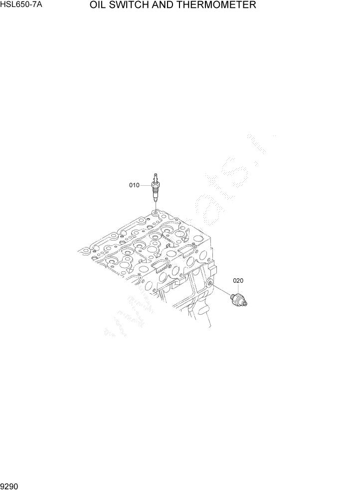 Схема запчастей Hyundai HSL650-7A - PAGE 9290 WATER PUMP ДВИГАТЕЛЬ БАЗА