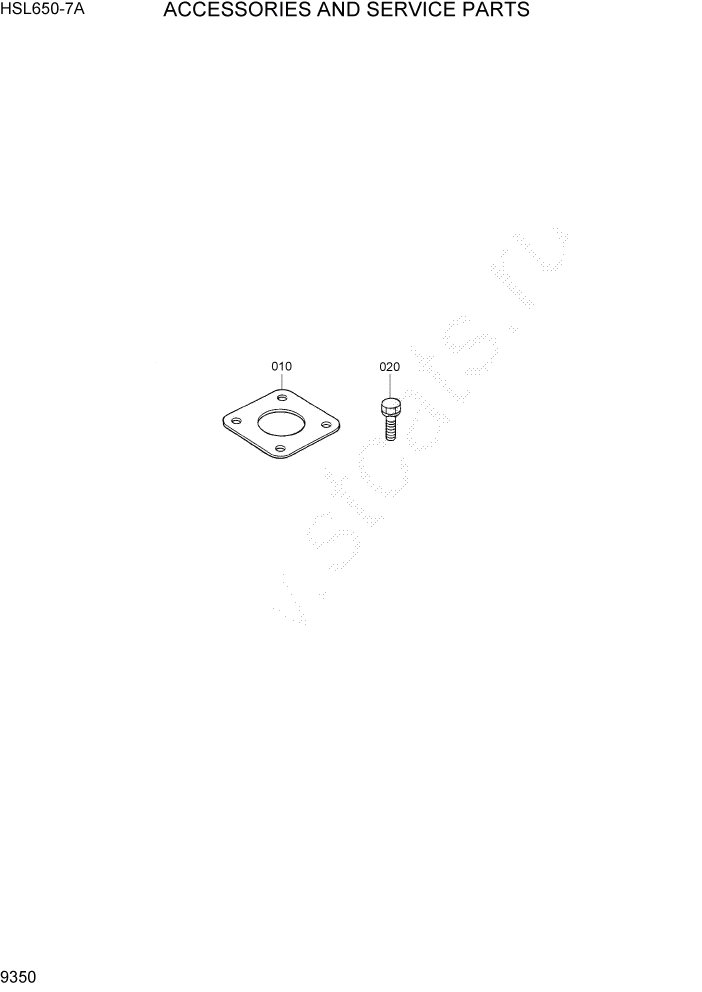 Схема запчастей Hyundai HSL650-7A - PAGE 9350 ACCESSORIES AND SERVICE PARTS ДВИГАТЕЛЬ БАЗА