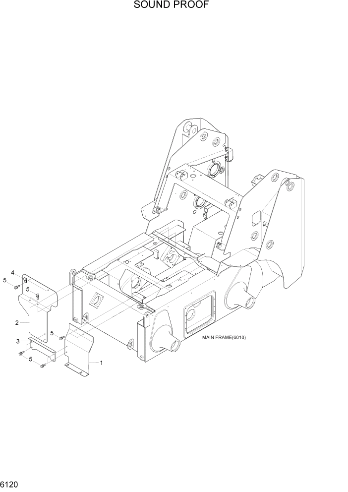 Схема запчастей Hyundai HSL800-7 - PAGE 6120 SOUND PROOF СТРУКТУРА