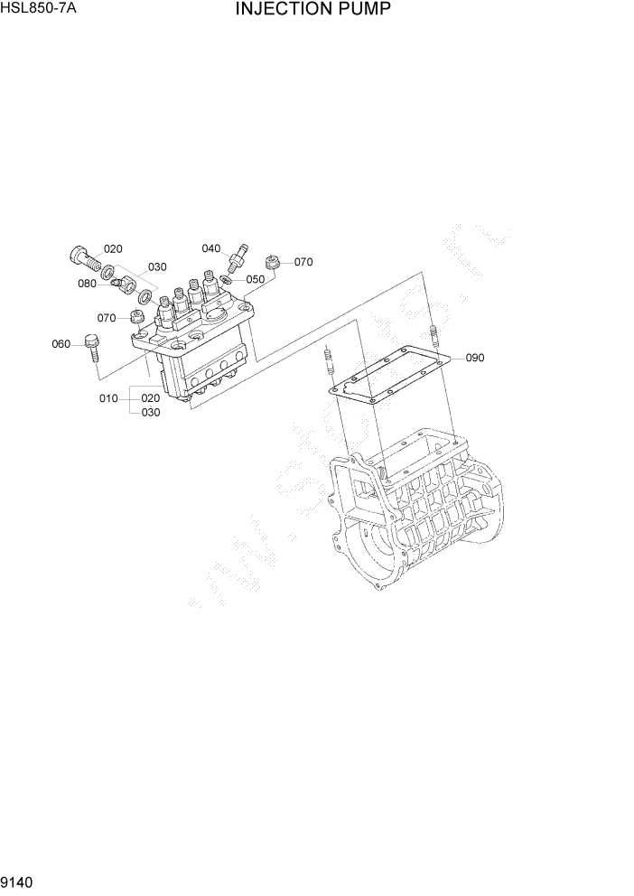 Схема запчастей Hyundai HSL850-7A - PAGE 9140 INJECTION PUMP ДВИГАТЕЛЬ БАЗА