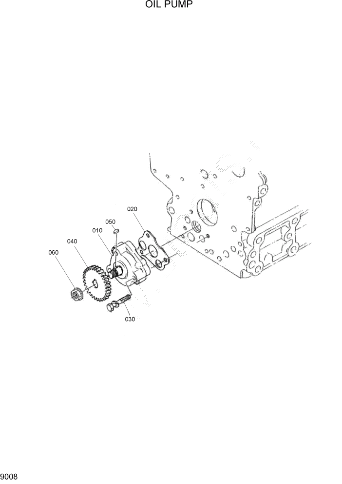 Схема запчастей Hyundai HSL400T - PAGE 9008 OIL PUMP ДВИГАТЕЛЬ БАЗА