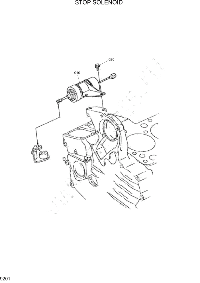 Схема запчастей Hyundai HSL400T - PAGE 9201 STOP SOLENOID ДВИГАТЕЛЬ БАЗА