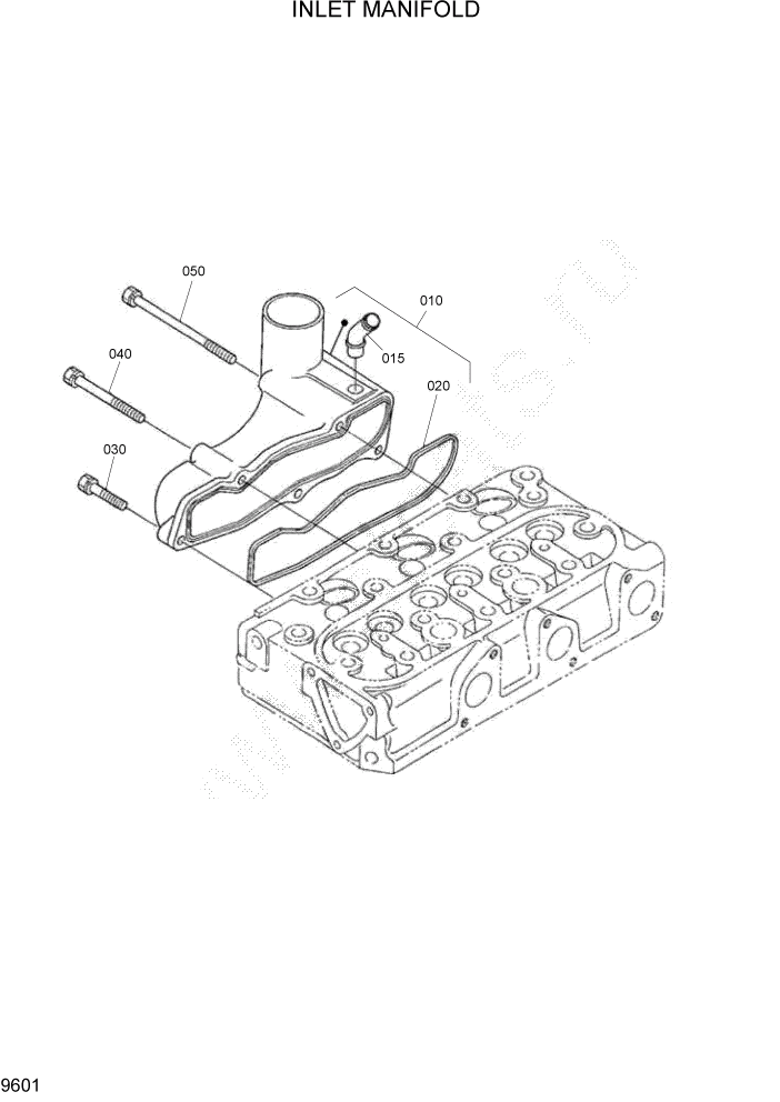 Схема запчастей Hyundai HSL400T - PAGE 9601 INLET MANIFOLD ДВИГАТЕЛЬ БАЗА